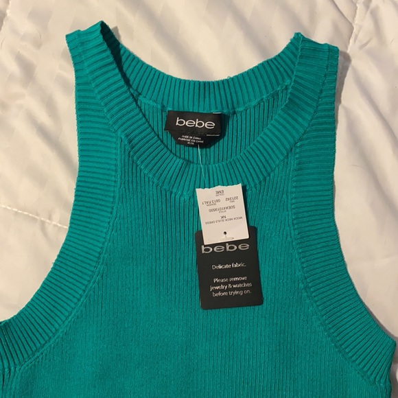 BEBE Green, mini tank dress - Picture 4 of 4